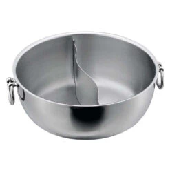 Wadasuke Stainless Steel Induction Shabu Shabu Hot Pot With Divider (No Lid)
