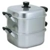 AKAO Aluminium Two-Tier Square Steamer -Kai Store AKAOAluminiumTwo TierSquareSteamer725269