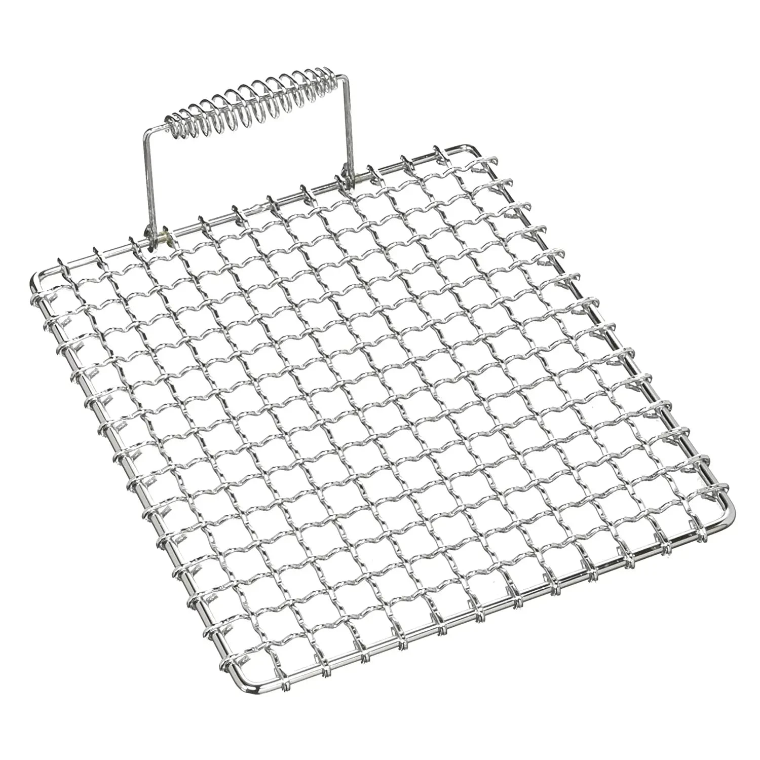EBM Stainless Steel Chrome Plated Barbecue Grill Mesh Single Handle 3 EBM Stainless Steel Chrome Plated Barbecue Grill Mesh Single Handle