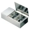 EBM Stainless Steel Yakumi Seasoning Container Separate Cover Type -Kai Store EBMStainlessSteelYakumiSeasoningContainerSeparateCoverType003897 1