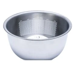 Fujii Stainless Steel 3-Way Rice Washing Bowl With Perforated Strainer 21.5cm