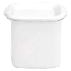Noda Horo White Series Enamel Square Food Containers With Enamel Lid -Kai Store NodaHoroWhiteSeriesEnamelSquareFoodContainerswithEnamelLid 3