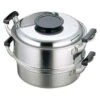 PEACH BRAND Stainless Steel Two-Tier Steamer -Kai Store PEACHBRANDStainlessSteelTwo TierSteamer091623