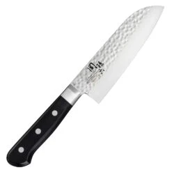 Kai Seki Magoroku Imayo Molybdenum Vanadium Stainless Steel Santoku Knife Hammer Finish