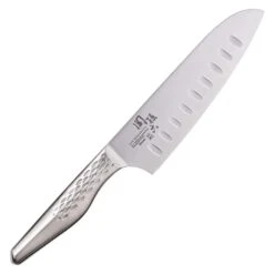 Kai Seki Magoroku Shousou Stainless Steel Dimple Hollow Edge Santoku Knife