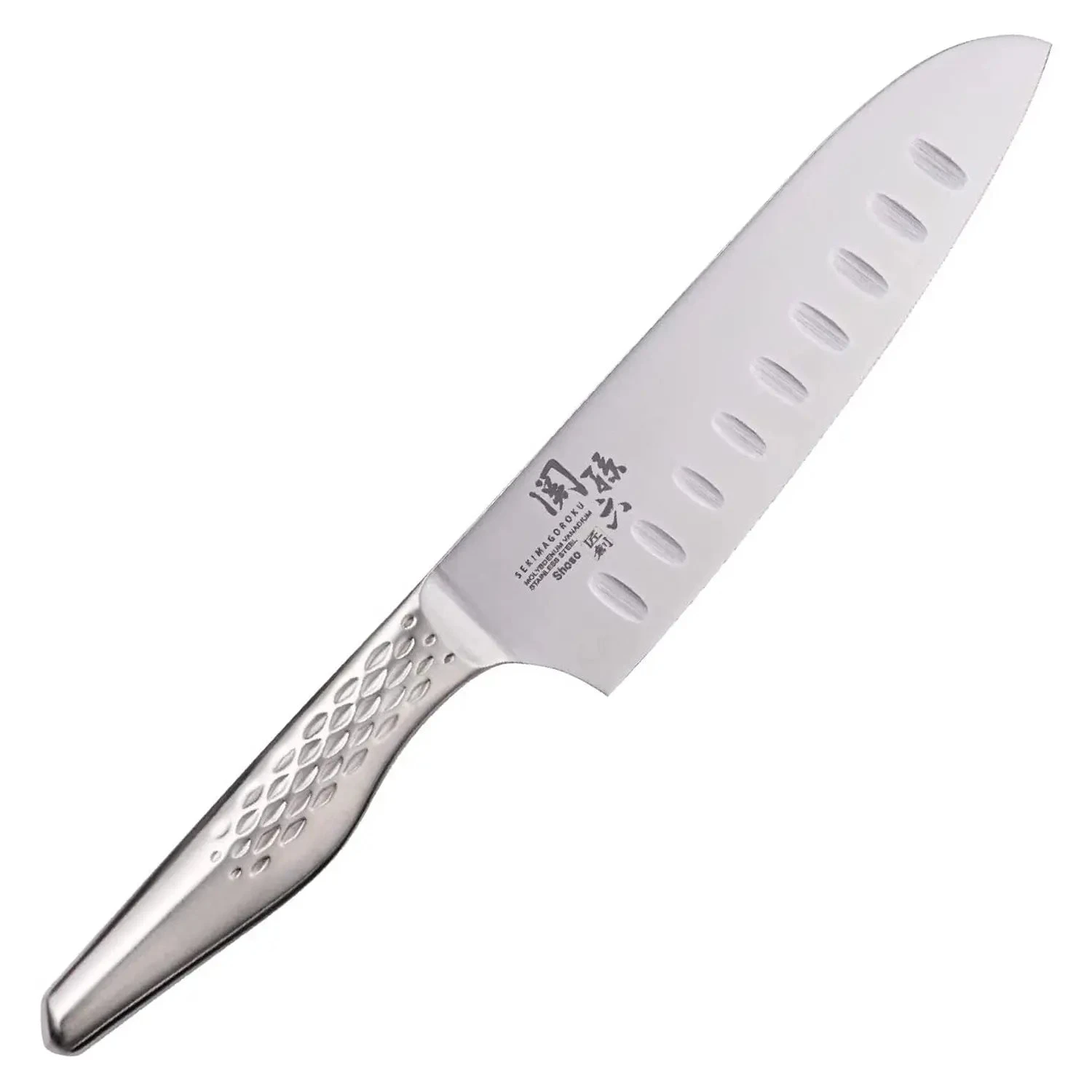 Kai Seki Magoroku Shousou Stainless Steel Dimple Hollow Edge Santoku Knife 3 Kai Seki Magoroku Shousou Stainless Steel Dimple Hollow Edge Santoku Knife