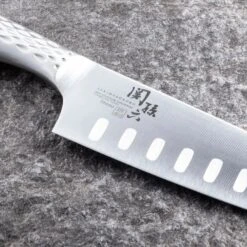 Kai Seki Magoroku Shousou Stainless Steel Dimple Hollow Edge Santoku Knife 9 Kai Seki Magoroku Shousou Stainless Steel Dimple Hollow Edge Santoku Knife -Kai Store SekiMagorokuShousouStainlessSteelDimpleHollowEdgeSantokuKnifeAB5157 3
