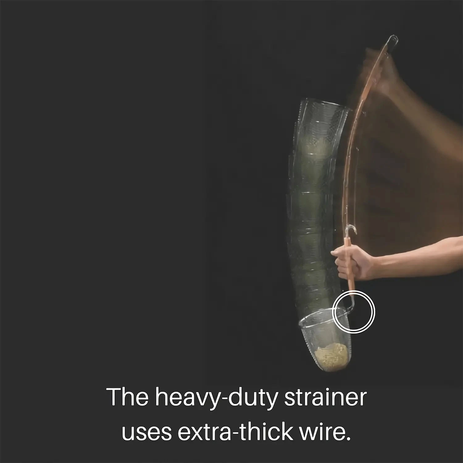 Three Snow Stainless Steel Deep Ramen Tebo Noodle Strainer Round Base 9 Three Snow Stainless Steel Deep Ramen Tebo Noodle Strainer Round Base - Image 7