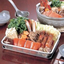 Three Snow Stainless Steel Rectangle Deep Mesh Colander (6.5 Mesh) -Kai Store Shin EtsuStainlessSteelRectangleDeepMeshColander 6.5Mesh 3