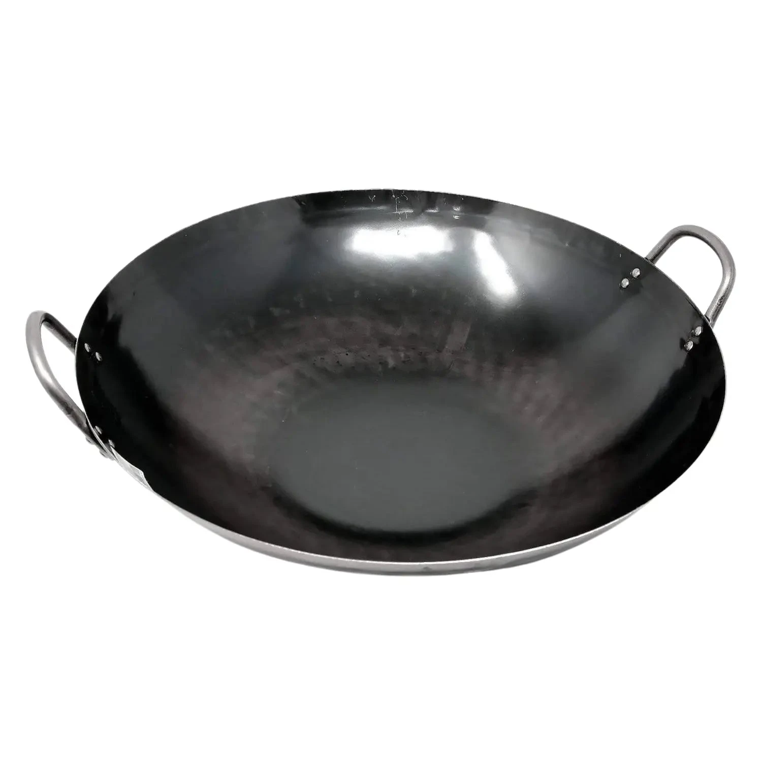 Yamada Hammered Iron Double-Handle Wok (1.2mm Thickness) 3 Yamada Hammered Iron Double-Handle Wok (1.2mm Thickness)