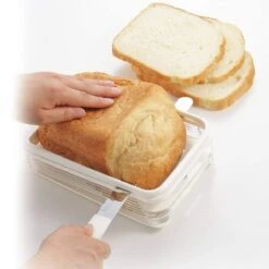 Akebono Freshly Baked Bread Slicer With Crumb Catcher -Kai Store akebono freshly baked bread slicer with crumb catcher bread slicers 23345051791
