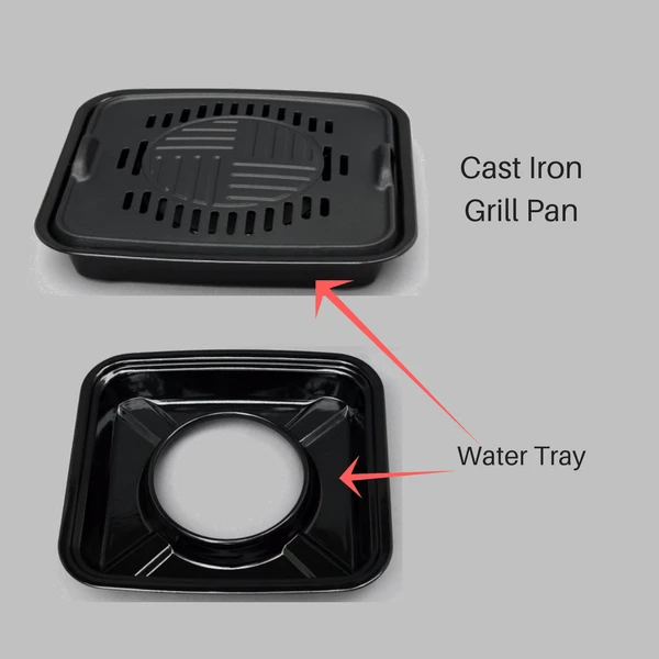 Ikenaga Cast-Iron Yakiniku Barbecue Griddle Water Pan For Portable Gas Stove 4 Ikenaga Cast-Iron Yakiniku Barbecue Griddle Water Pan For Portable Gas Stove - Image 2