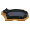 Ikenaga Cast Iron Cow Shaped Sizzle Platter With Wood Base -Kai Store ikenaga induction cast iron cow shaped sizzle platter with wood base sizzle platters 25970907471
