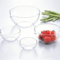 Iwaki Heat Resistant Glass Lipped Bowl -Kai Store iwakiHeatResistantGlassLippedBowl 3