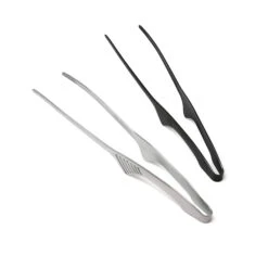 Todai Rikyu Black Stainless Steel Chopstick Tongs -Kai Store todai rikyu black stainless steel non slip yakiniku bbq clever tongs cooking tongs 4486545309779
