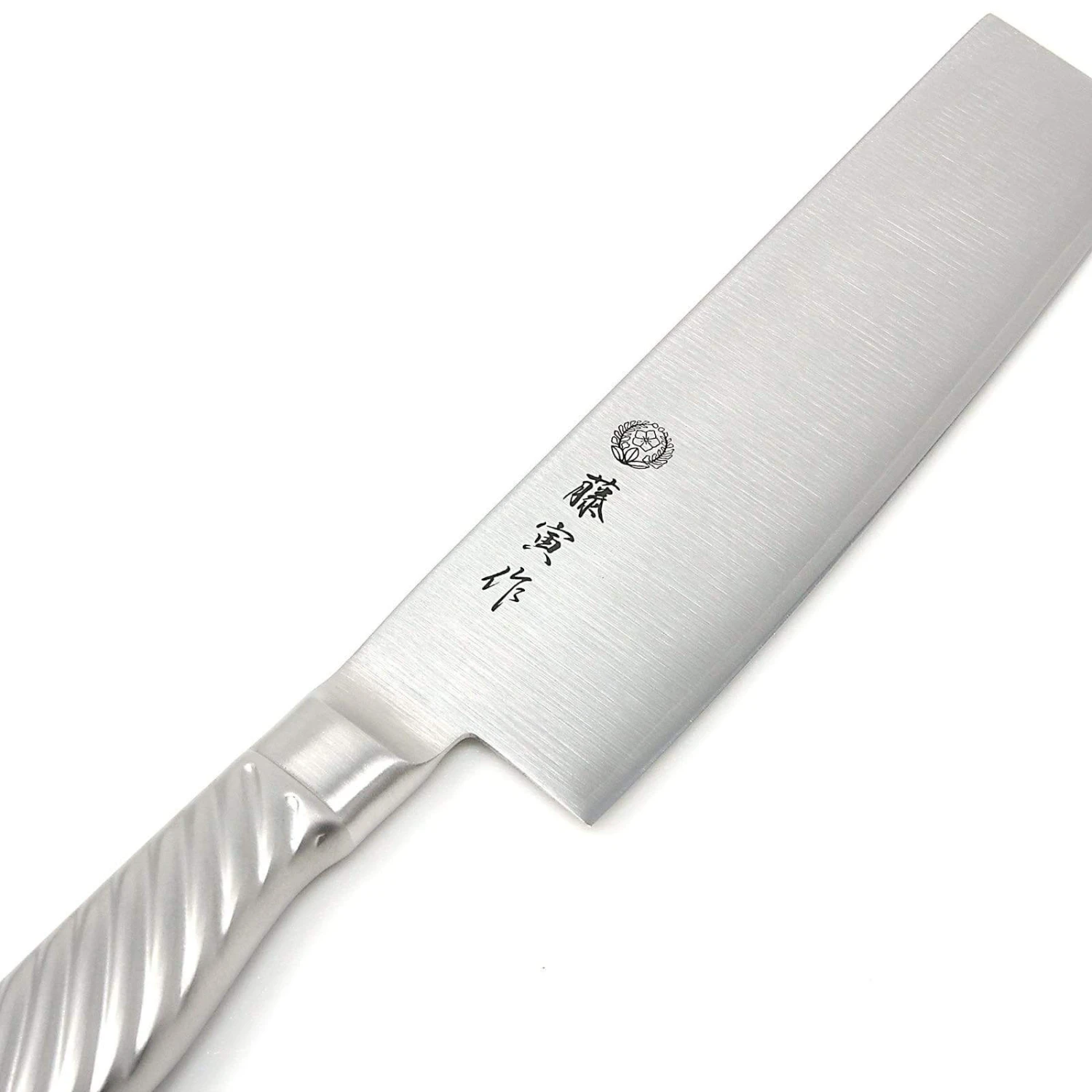 TOJIRO Fujitora DP 3-Layer Nakiri Knife With Stainless Steel Handle 165mm FU-894 5 TOJIRO Fujitora DP 3-Layer Nakiri Knife With Stainless Steel Handle 165mm FU-894 - Image 3